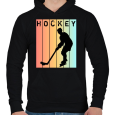 PRINTFASHION Hockey - Férfi kapucnis pulóver - Fekete