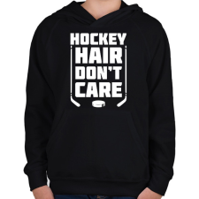 PRINTFASHION Hockey hair - Gyerek kapucnis pulóver - Fekete gyerek pulóver, kardigán