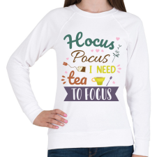 PRINTFASHION Hocus Pocus tea - Női pulóver - Fehér női pulóver, kardigán