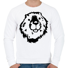 PRINTFASHION Hód - Férfi pulóver - Fehér