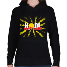 PRINTFASHION HODL DON'T FOSS - Női kapucnis pulóver - Fekete női pulóver, kardigán