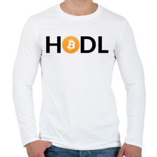 PRINTFASHION hodl - Férfi hosszú ujjú póló - Fehér férfi póló