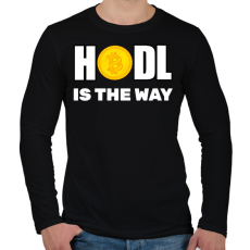 PRINTFASHION HODL - Férfi hosszú ujjú póló - Fekete