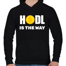 PRINTFASHION HODL - Férfi kapucnis pulóver - Fekete férfi pulóver, kardigán