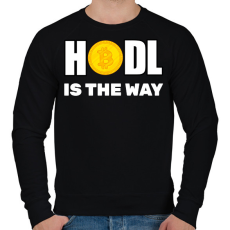 PRINTFASHION HODL - Férfi pulóver - Fekete