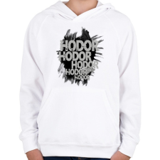 PRINTFASHION HODOR - Gyerek kapucnis pulóver - Fehér gyerek pulóver, kardigán