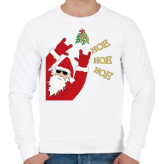PRINTFASHION Hoe hoe hoee - Férfi pulóver - Fehér