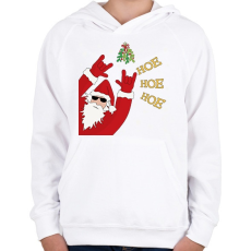PRINTFASHION Hoe hoe hoee - Gyerek kapucnis pulóver - Fehér