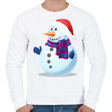 PRINTFASHION Hóember - Férfi pulóver - Fehér férfi pulóver, kardigán