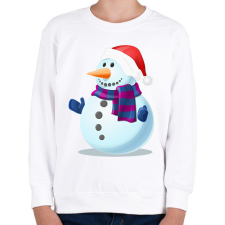 PRINTFASHION Hóember - Gyerek pulóver - Fehér gyerek pulóver, kardigán