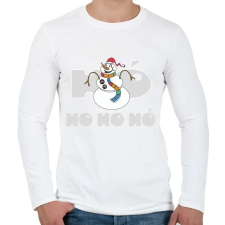 PRINTFASHION Hóember Ho Ho Hó - Férfi hosszú ujjú póló - Fehér férfi póló