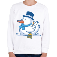 PRINTFASHION Hóember kacsa - Gyerek pulóver - Fehér