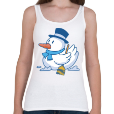 PRINTFASHION Hóember kacsa - Női atléta - Fehér női trikó