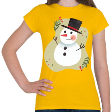 PRINTFASHION Hóember - Női póló - Sárga