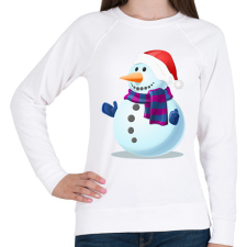 PRINTFASHION Hóember - Női pulóver - Fehér női pulóver, kardigán