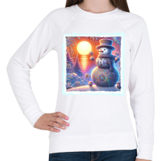 PRINTFASHION Hóember - Női pulóver - Fehér