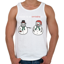 PRINTFASHION Hóemberek maszkban - Férfi atléta - Fehér atléta, trikó