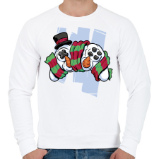 PRINTFASHION Hóemberes kontroller - Férfi pulóver - Fehér férfi pulóver, kardigán