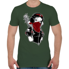 PRINTFASHION Hófehérke hobbija - Férfi póló - Katonazöld