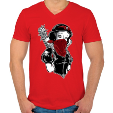 PRINTFASHION Hófehérke hobbija - Férfi V-nyakú póló - Piros