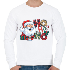 PRINTFASHION HOHOHO 1 - Férfi pulóver - Fehér