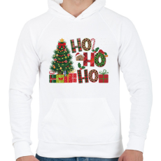 PRINTFASHION HOHOHO Karácsony - Férfi kapucnis pulóver - Fehér