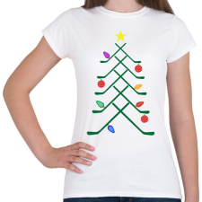 PRINTFASHION Hoki karácsonyfa - Női póló - Fehér női póló