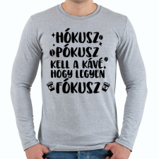 PRINTFASHION Hókusz Pókusz - Férfi hosszú ujjú póló - Sport szürke férfi póló