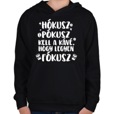 PRINTFASHION Hókusz Pókusz - Gyerek kapucnis pulóver - Fekete gyerek pulóver, kardigán