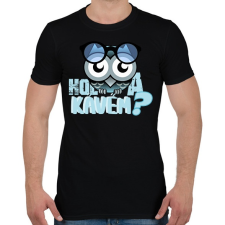 PRINTFASHION hol a kávémowl - Férfi póló - Fekete férfi póló