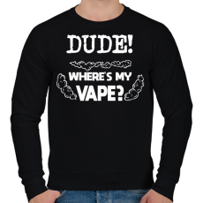 PRINTFASHION Hol az e-cigim? - Férfi pulóver - Fekete