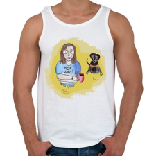 PRINTFASHION Hol vagy - Férfi atléta - Fehér atléta, trikó