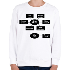 PRINTFASHION Hol van anya? - Fekete - Gyerek pulóver - Fehér