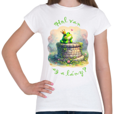 PRINTFASHION Hol van az a lány? - Női póló - Fehér női póló