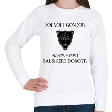 PRINTFASHION Hol volt Gondor? (balsiker) - Női pulóver - Fehér
