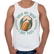 PRINTFASHION Hold my beer - Férfi atléta - Fehér atléta, trikó