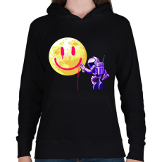 PRINTFASHION Hold smile - Női kapucnis pulóver - Fekete