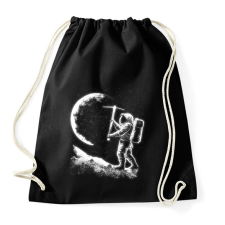 PRINTFASHION Holdbányász űrhajós - Sportzsák, Tornazsák - Fekete tornazsák
