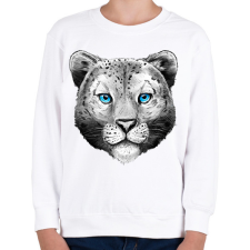 PRINTFASHION Hóleopárd - Gyerek pulóver - Fehér gyerek pulóver, kardigán