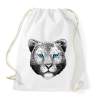 PRINTFASHION Hóleopárd - Sportzsák, Tornazsák - Fehér