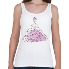 PRINTFASHION Hölgy - Női atléta - Fehér női trikó