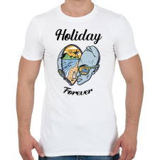 PRINTFASHION Holiday forever - Nyaralás - Férfi póló - Fehér férfi póló