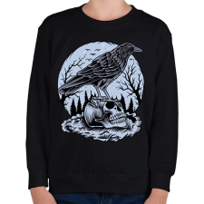 PRINTFASHION Holló  - Gyerek pulóver - Fekete gyerek pulóver, kardigán