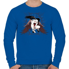 PRINTFASHION Holló lány - Férfi pulóver - Királykék férfi pulóver, kardigán