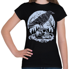PRINTFASHION Holló  - Női póló - Fekete női póló