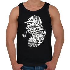 PRINTFASHION Holmes - Férfi atléta - Fekete