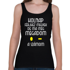 PRINTFASHION Holnap férjhez megyek - Női atléta - Fekete női trikó