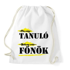 PRINTFASHION Holnap már főnök - Sportzsák, Tornazsák - Fehér tornazsák
