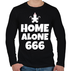 PRINTFASHION HOME ALONE 666 - Férfi hosszú ujjú póló - Fekete