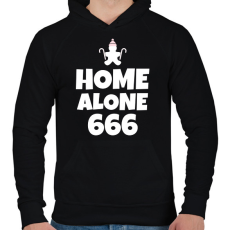 PRINTFASHION HOME ALONE 666 - Férfi kapucnis pulóver - Fekete
